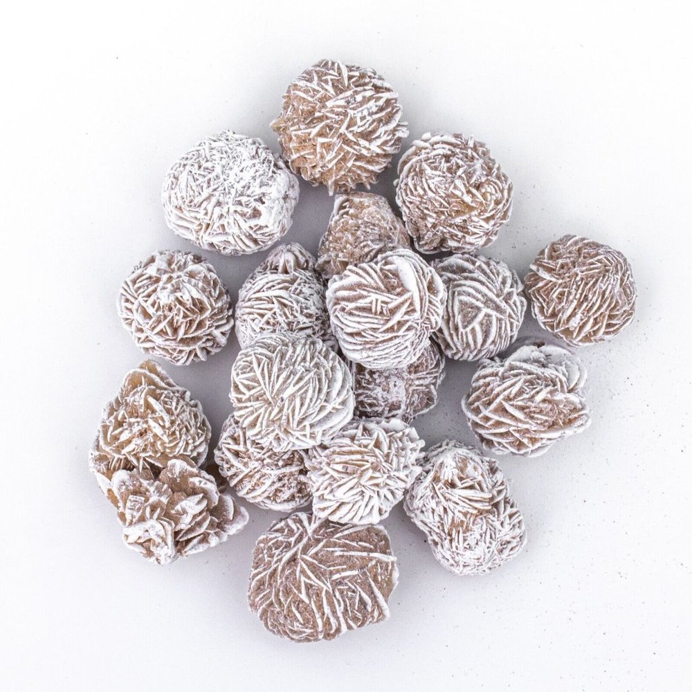 3/4 lb Small Desert Rose Sand Selenite Gypsum Rose Gemstone Crystals Bulk Rocks
